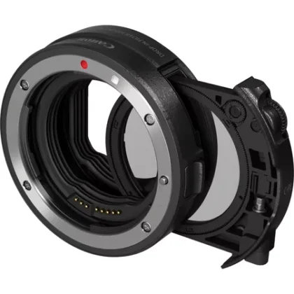 Canon Bajonettadapter mit Einsteckfilter-Halter EF-EOS R mit Zirkularpolfilter A oder variablem ND-Filter